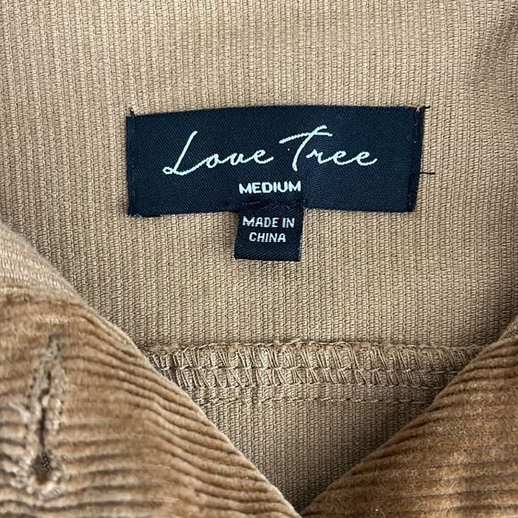 Love Tree Brown Corduroy Jacket Size Medium Juniors - Picture 4 of 9